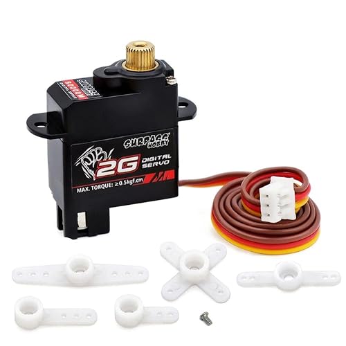 2G High Torque Metal Gear Servo Micro Digital Servo for RC Aircraft Airplane Fixed Wing Helicopter RC Model von Caruner