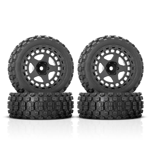 4 x Gummireifen, Ø 69 x 25 mm, RC-Ersatzteile für ARRMA 1/18 2S Typhon GROM RC Auto, Schwarz von Caruner