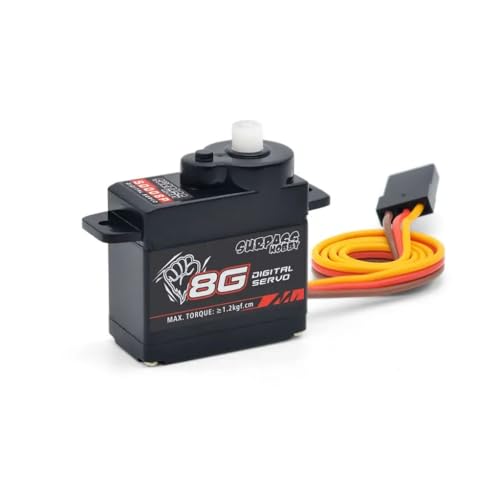 8G High Torque Plastic Gear Servo Micro Digital Servo for RC Aircraft Airplane Fixed Wing Helicopter RC Model von Caruner