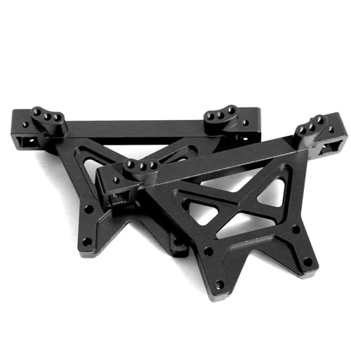 Aluminium Stoßdämpfer vorne hinten Tower Stoßdämpfer Halterung #4917R RC verbesserte Teile für TRAXXAS 1/10 E-Maxx T-Maxx RC Auto, schwarz von Caruner