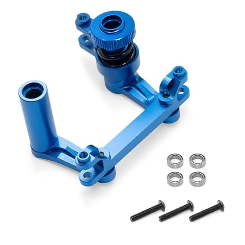 Aluminum Steering Group #4945 RC Upgraded Parts for TRAXXAS 1/10 E-Maxx T-Maxx RC Car, Blue von Caruner