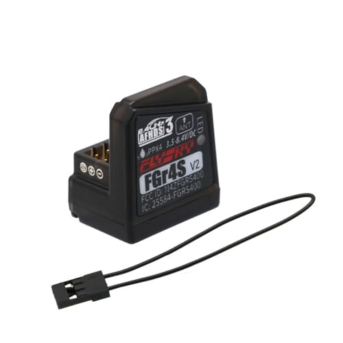 FGr4S V2 2.4G 4CH Empfänger 3.5-8.4V AFHDS 3 PWM/PPM/i.Bus Ausgang für RC Auto Boot Fernbedienung Kompatibel mit Flysky Transmitter von Caruner