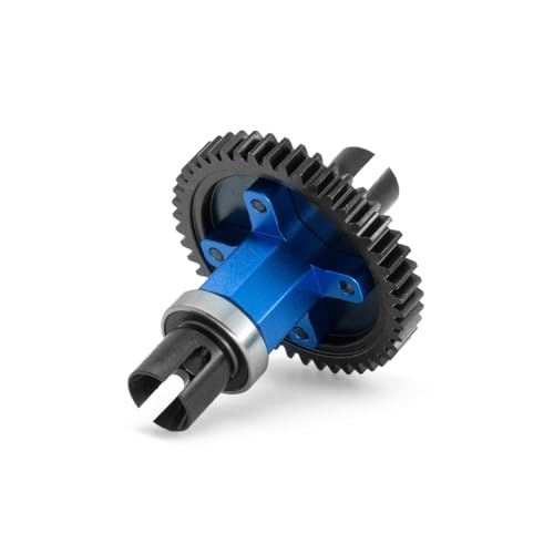 Karbonstahl M1 46T Stirnradgetriebe Center Differential gerade Welle Montage RC verbesserte Teile für TRAXXAS 1/8 4WD SLEDG RC Auto, Blau von Caruner