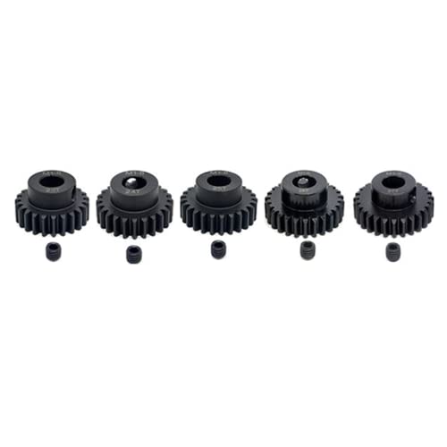 M1 ø8mm 23T 24T 25T 26T 27T Chromstahl Getriebemotor Ritzel Getriebe für 1/5 1/6 RC Auto Bürstenloser gebürsteter Motor für ARRMA 1/5 4WD Outcast 8S EXB RC Car von Caruner