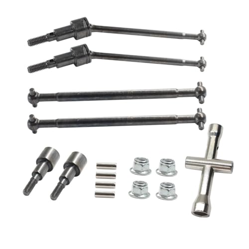 Metall Vorne Hinten Antriebswelle Achse Set mit Muttern RC Ersatzteile für 1/16 SCY 16101 16102 16103 16210 RC Car von Caruner