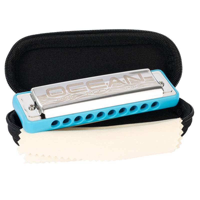 Cascha Ocean Rock Blues Harmonica A (blue) Richter-Mundharmonika von Cascha