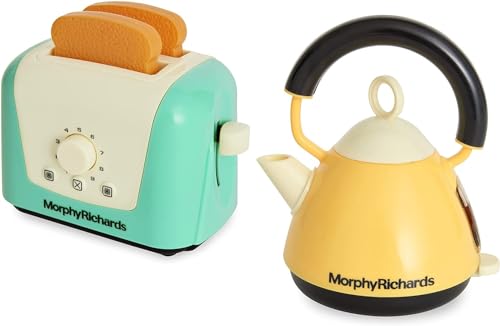 Casdon 65150 Morphy Richards Interaktiver Spielzeug-Toaster & Wasserkocher für Kinder ab 3 Jahren | Sieht genauso aus wie die echte Sache für endlosen Spaß, Blaugrün und Gelb, M Casdon 65150 Morphy Richards Interaktiver Spielzeug-Toaster & Wasserkocher für Kinder ab 3 Jahren | Sieht genauso aus wie die echte Sache für endlosen Spaß, Blaugrün und Gelb, M von Casdon