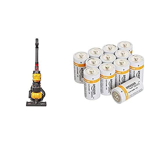 Casdon kleine Helfer Dyson Ball Vakuum & Amazon Basics Batterien Alkali, Typ C, 12 Stück von Casdon