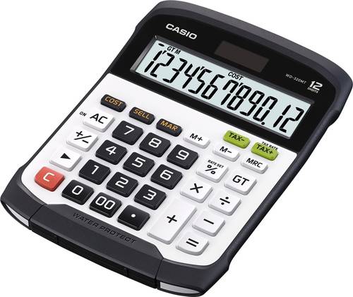 Casio WD-320MT Tischrechner Silber-Schwarz Display (Stellen): 12solarbetrieben, batteriebetrieben (B von Casio