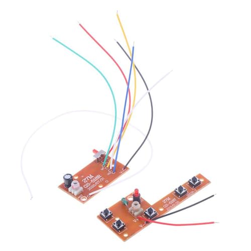 Casstad 2 STK. 5-Kanal-RC-Fernbedienung, 27 MHz, Leiterplatte, Sender- und Empfängerplatine, Zubehör für Autoradiosysteme, 20-25 M von Casstad