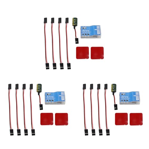 Casstad 3 x A3 V2 Flugsteuerungs-Stabilisator, 4 Flugmodi für ferngesteuertes Flugzeug, ferngesteuertes Metall, Geschenk, Zubehör für RC-Liebhaber von Casstad
