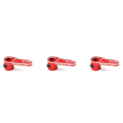 Casstad 3 x CNC-Aluminium-Lenkarme für TRX4 RC Crawler Truck, Rot, 25T von Casstad