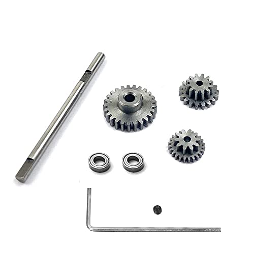 Casstad Metall Getriebe Getriebe mit D Achse Getriebe Stahl Zahnräder Set für D12 1/10 RC Auto Upgrade Teile Zubehör von Casstad