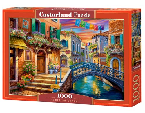 CASTORLAND Puzzle 1000 Teile Venezianischer Traum, vibrierende Szene des Venedigkanals, Italienischer Charme, Puzzle für Erwachsene, C-105281-2 CASTORLAND Puzzle 1000 Teile Venezianischer Traum, vibrierende Szene des Venedigkanals, Italienischer Charme, Puzzle für Erwachsene, C-105281-2 von Castorland