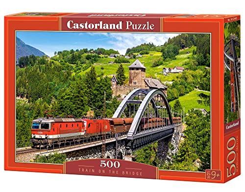 Castorland B-52462 Puzzle Train on The Bridge, 500 Teile, Bunt, 35 x 25 x 5 cm von Castorland