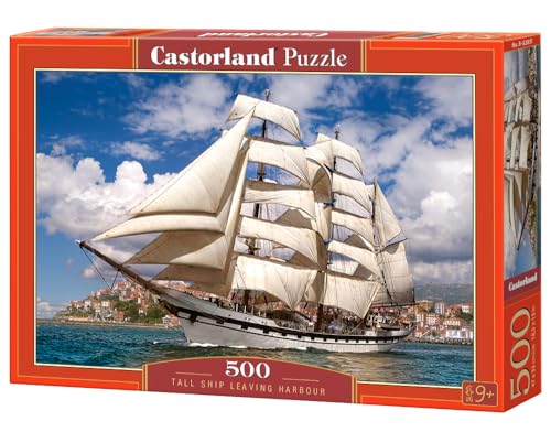 Castorland B-52851 Tall Ship Leaving Harbour,Puzzle 500 Tei, bunt, 35 x 25 x 5 cm von Castorland