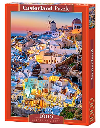 Castorland C-103522-2 Santorini Lights 1000 Piece Jigsaw Santorin Puzzle, bunt von Castorland