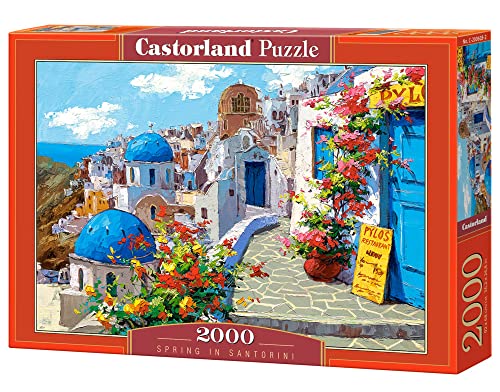 Castorland C-200603-2 Spring In Santorini 2000 Pieces Puzzle, Multicolore, TU von Castorland