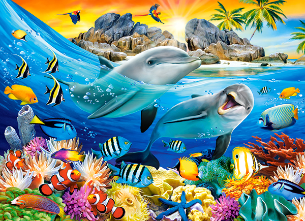 Castorland Dolphins in the Tropics 100 Teile Puzzle Castorland-111169 von Castorland