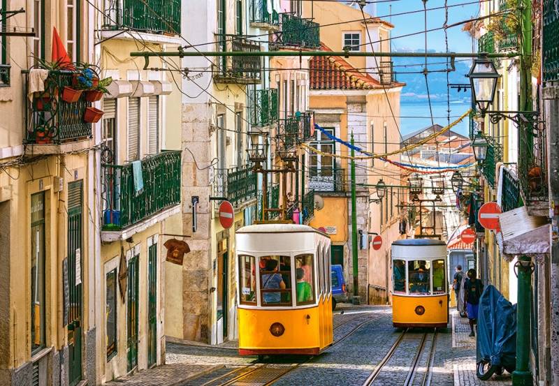 Castorland Lisbon Trams, Portugal 1000 Teile Puzzle Castorland-104260 von Castorland