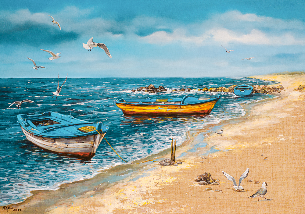 Castorland Art Collection - Morgen am Meer 500 Teile Puzzle Castorland-053919 von Castorland