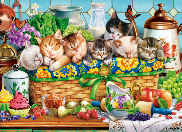 Castorland Napping Kittens 200 Teile Puzzle Castorland-222278 von Castorland