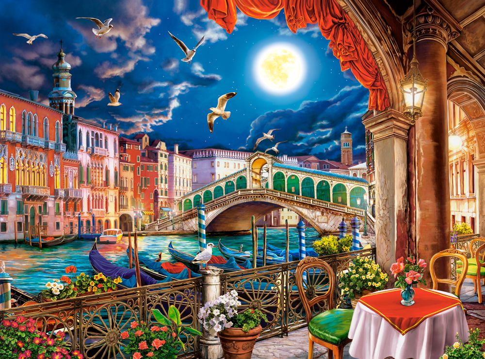 Castorland Romantische Nacht in Venedig 2000 Teile Puzzle Castorland-200986 von Castorland