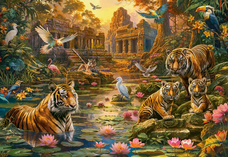 Castorland Tiger-Paradies 1000 Teile Puzzle Castorland-105199 von Castorland