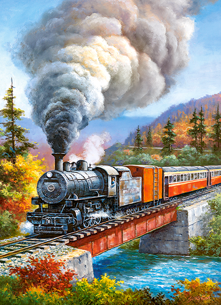 Castorland Train Crossing 200 Teile Puzzle Castorland-222070 von Castorland