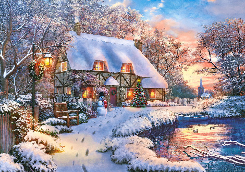 Castorland Winter Cottage 500 Teile Puzzle Castorland-53278 von Castorland