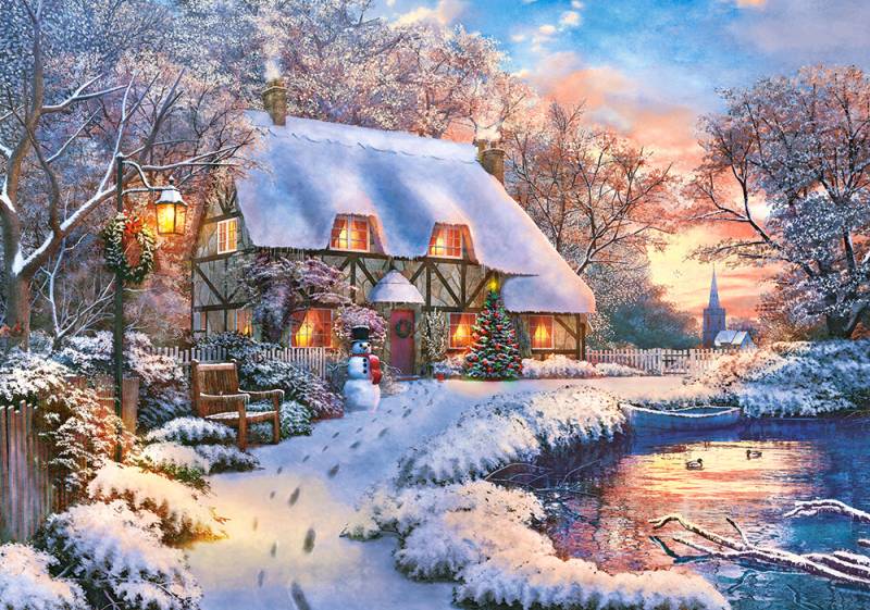 Castorland Winterhäuschen 500 Teile Puzzle Castorland-53278 von Castorland