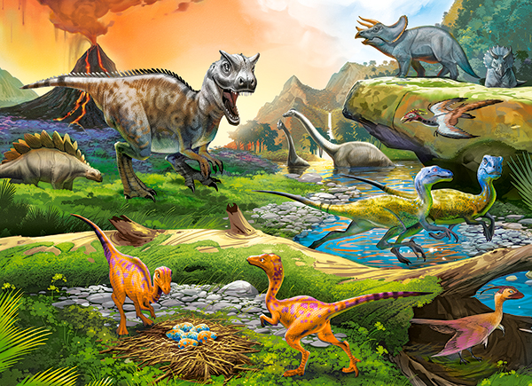 Castorland World of Dinosaurs 100 Teile Puzzle Castorland-111084 von Castorland