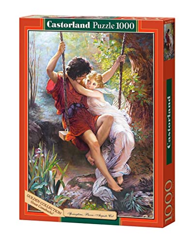 Puzzle 1000 Teile Springtime Copy GEMÄLDE Pierre-Auguste COT Paar LIEBESPAAR von Castorland