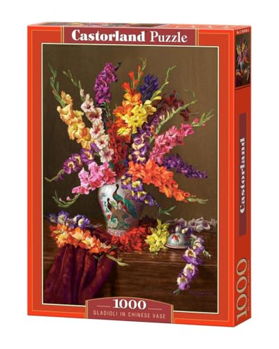 Puzzle 1000 pièces : Glaïeuls Dans un vase Chinois von Castorland