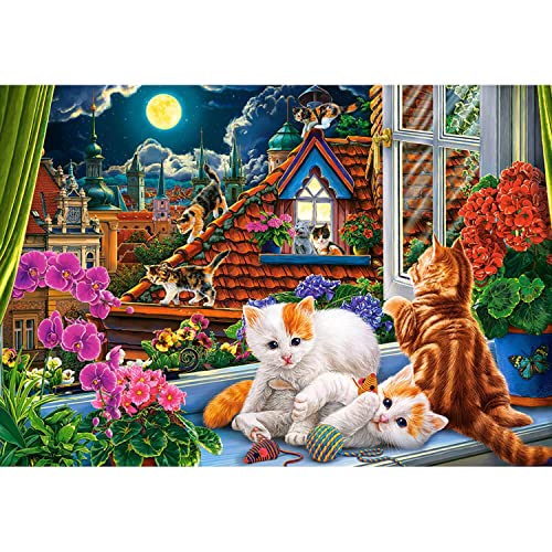 Puzzle 1500 pièces : Chatons sur le toit von Castorland