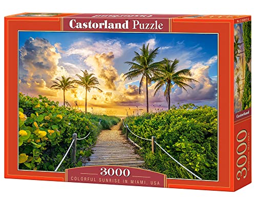 Puzzle 3000 pièces : Lever de Soleil coloré à Miami, USA von Castorland