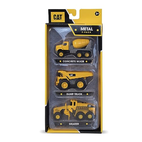 CatToysOfficial Caterpillar by Funrise 82273 METALL 3 PACK - BETONMISCHER, DUMP TRUCK & GRADER von CatToysOfficial