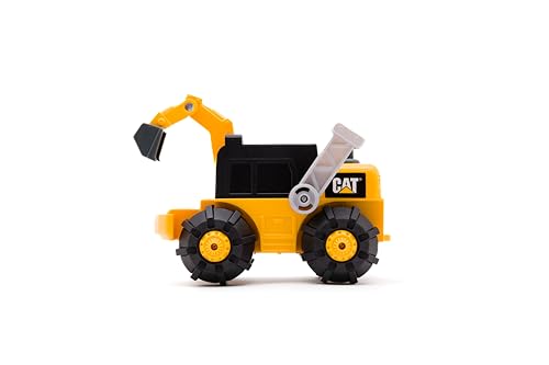 Caterpillar 83397 Unstoppable Movers Bagger Spielzeug Cat Groen Rdern und Funktionstchtigen Lichtern | Baustellenfahrzeug fr Kinder ab 3 Jahre, Yellow, Large von CAT