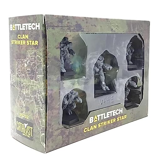 Catalyst Game Labs - BattleTech Clan Striker Star - Miniature Game -English Version, Grau von Catalyst Game Labs