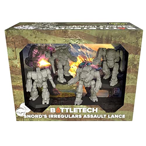 Catalyst Game Labs BattleTech | Miniatures | Snord's Irregulars Assault Lance | Expansion | Miniature Game Ages 14+ | Spiel auf Englisch von Catalyst Game Labs