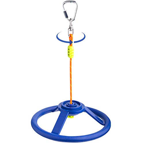 Cateam Ninja Slacklinie Zubehör - Ninja Slackline Spinner Wheel mit 360-Grad-Drehgelenk und Karabiner - 360-Grad-Drehzubehör für Ihren Hindernisparcours von Cateam