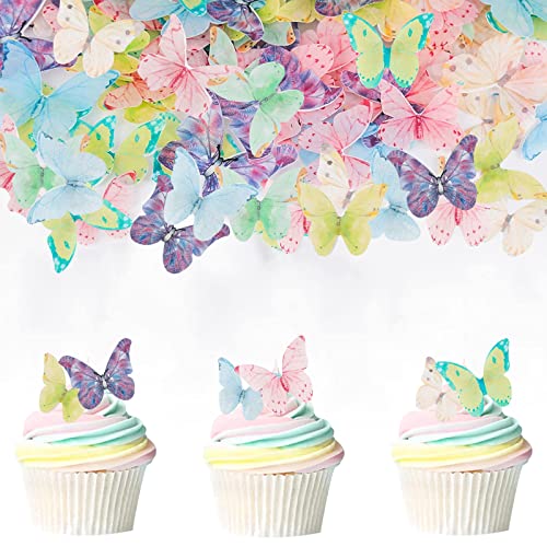 Catelves 40 Stück Essbare Schmetterlinge für Torte, Deko Kuchen, Tortendeko Geburtstag Essbar von Catelves