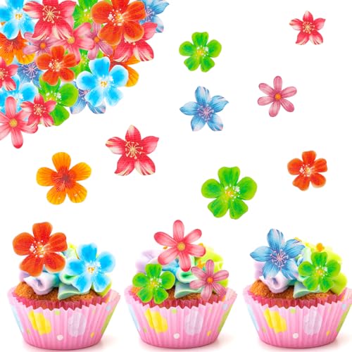 Catelves Essbare Blumen für Torte,38 Stück Essbare Blüten Tortendeko Geburtstag,Bunt Blumen Kuchen Deko Essbar,Blumen Muffin Deko Essbar,Tortendeko Blumen Essbar,Blumen Cupcake Topper Hochzeit Taufe von Catelves