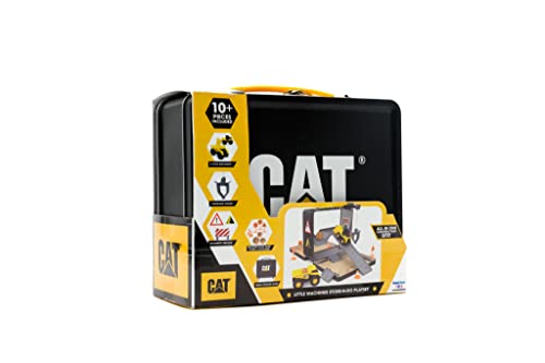 CAT® Construction Store 'N Go Spielset I Komplett tragbares Baustellenspielset I Mit mehr als 10 Teilen I Für Kinder ab 3 Jahren, Gelb von CAT