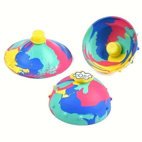 Hüpfschüssel Spielzeug Stressabbau Erwachsene Fidget Toys Creative Camouflage Bounce Bouncing Bowl Springende Schüssel zum Stressabbau Fidget Spielzeug Neuheit Hüpfball Outdoor Spielsport für Kinder von Catrhood