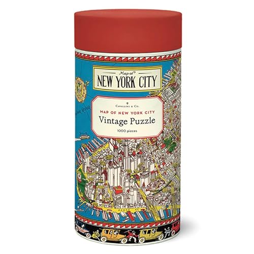 Cavallini Puzzle mit 1000 Teilen, Karte von New York City (PZL/NYCMAP) von Cavallini