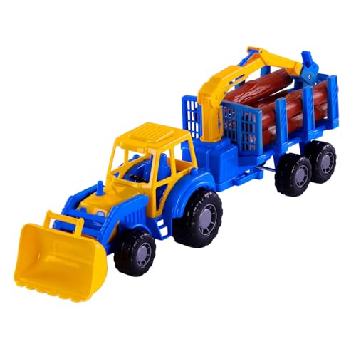 Cavallino Toys Cavallino Junior Traktor mit Tippanhänger und Holz, 46 cm von Cavallino Toys