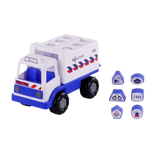 Cavallino Toys Cavallino Polizei-LKW Formenofen mit 6 Blöcken, 26cm von Cavallino