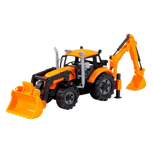 Cavallino Toys Cavallino Traktor mit Ladegerät und Bagger Gelb, Maßstab 1:32 von Cavallino