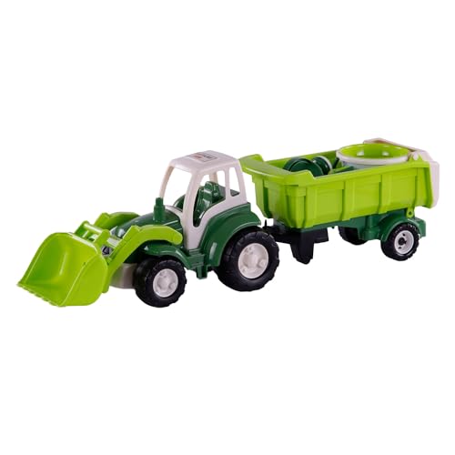 Cavallino Toys Cavallino XL Traktor Grün mit Kippanhänger und Eimer-Set, 9tlg. von Cavallino